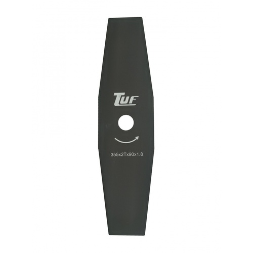 TUF ใบมีดตัดหญ้าทรงมะละกอ รุ่น YT-1243 ขนาด355x90x1.8มม. (14นิ้ว)สีดำ