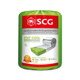 SCG ฉนวนกันความร้อนSTAY COOL รุ่น 75 มม.PREMIUM ขนาด 0.60 x 4 เมตร