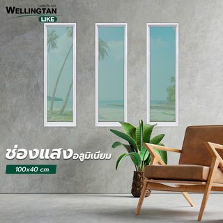 WELLINGTAN (LIKE) ช่องแสงอะลูมิเนียม 100x40ซม. สีขาว