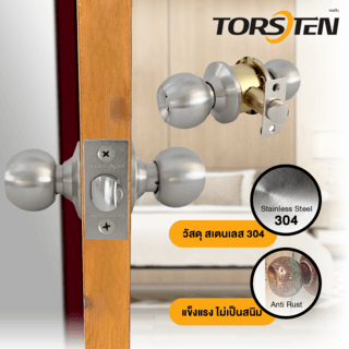 TORSTEN ลูกบิดห้องทั่วไป สเตนเลส-304 รุ่น S587 ET-SS สีสเตนเลส