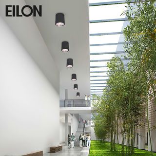 EILON โคมดาวน์ไลท์แบบทาวเวอร์หน้ากลม 4นิ้ว E27 รุ่น TD-01 สีดำ (โคมเปล่า)