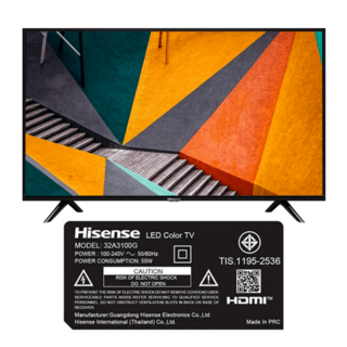 Hisense โทรทัศน์ Digital TV ขนาด 32 นิ้ว รุ่น 32A3100G สีดำ