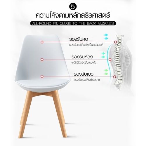 PULITO เก้าอี้ รุ่น RIM-WHITE ขนาด 39.5x45x79.5 ซม. สีขาว