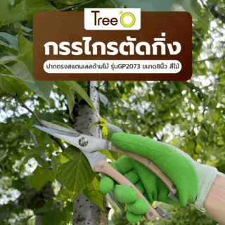 Tree’O กรรไกรตัดกิ่งปากตรง สแตนเลสด้ามไม้ รุ่นGP2073 ขนาด8นิ้ว สีไม้