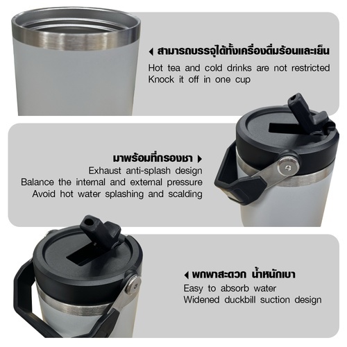 KOSCH แก้วน้ำเก็บอุณหภูมิ 600ML GB-001 คละสี