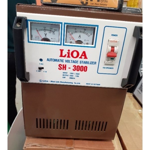 LiOA เครื่องรักษาระดับแรงดันไฟฟ้า รุ่น SH-3000 สีขาว-น้ำตาล