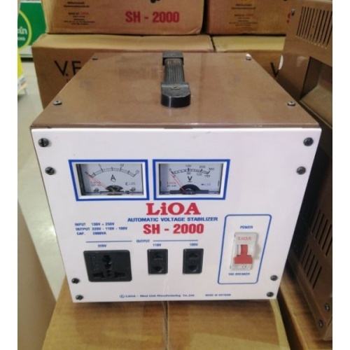 LiOA เครื่องรักษาระดับแรงดันไฟฟ้า รุ่น SH-2000 สีขาว-น้ำตาล
