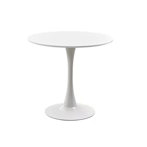 DELICATO โต๊ะกาแฟทรงกลม PURIN-WH ขนาด W70×H73ซม. สีขาว