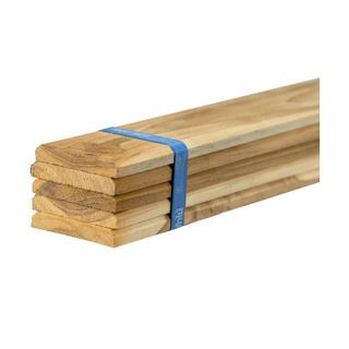 GREAT WOOD ฝ้าระแนงไม้ ไม้ยางพาราจ๊อยส์ BC (1x5) 1/2x4x200ซม.