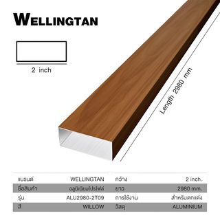 WELLINGTAN อะลูมิเนียมโปรไฟล์ ALU2980-2T09 2”x 298ซม. Willow