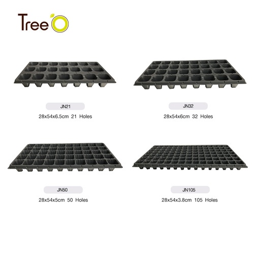 Tree’O ถาดเพาะชำ 105 หลุม  รุ่นJN105 35.5x54.5x3.8 ซม.  สีดำ