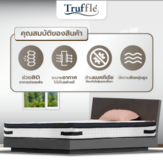 Truffleที่นอน Pocket Spring เสริมยางพารา รุ่นRatex 3.5ฟุต หนา12”รับประกัน 15ปี