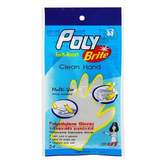 POLY-BRITE ถุงมืออเนกประสงค์ ขนาด 13x2x24 ซม. 24 ชิ้น/ซอง รุ่น HDPE