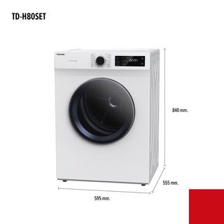 TOSHIBA เครื่องอบผ้าฝาหน้า 7kg. TD-H80SET สีขาว