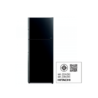 HITACHI ตู้เย็น 2 ประตู 14.4 คิว R-VGX400PF-1 GBK สีกระจกดำ