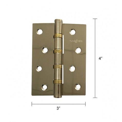 TORSTEN บานพับเหล็ก 4”x3”x2มม. 4BBSN (แกนเล็ก-หัวตัด) รุ่น SHF-T—2SN แพ็ค 2 สีซาติน