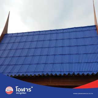 โอฬาร กระเบื้องหลังคาลอนเล็ก 0.40x54x150 ซม. สีเขียว