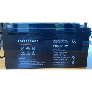 Transpower แบตเตอรี่ 12V 150A รุ่น TGEL12-150 สีดำ