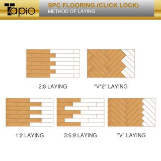 Tapio กระเบื้องยาง SPC Click lock 178x1210x4มม. รุ่นESP001 สีเบจ (14แผ่น/3.015ตร.ม.) A.