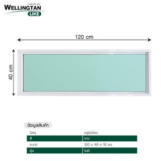 WELLINGTAN (LIKE) ช่องแสงอะลูมิเนียม 120x40ซม. สีขาว