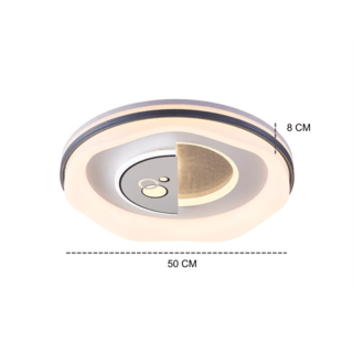 EILON โคมไฟเพดานอะคริลิคทรงกลม 76W*2 รุ่น EXDD-BCX1019/500 ปรับได้ 3 แสง