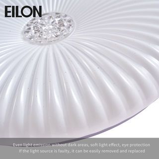 EILON โคมไฟเพดานอะครีลิคทรงกลม 72W ปรับได้ 3แสง รุ่นXDD2031/500 สีขาว