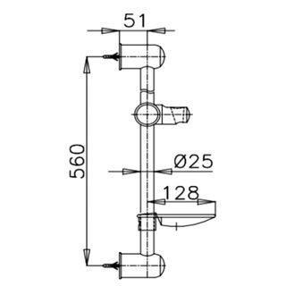 Prema ราวเลื่อนฝักบัวพร้อมที่วางสบู่ รุ่น PM797(HM)