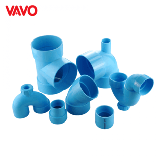 VAVO หัวกันไหล เกลียวนอก PVC หนา 3/4X1/2 สีฟ้า