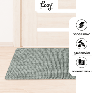 COZY พรมเช็ดเท้าขนนุ่ม รุ่น GINA01 ขนาด 50x80×1.1ซม. สีเขียวอ่อน