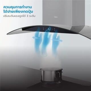 MIDEA เครื่่องดููดควันแบบติดผนัง รุ่น 90V33