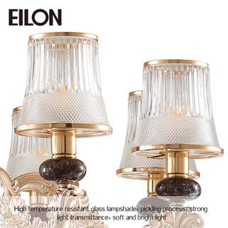 EILON โคมไฟเพดานคริสตัล 48W LED 8หลอด แสงคูลไวท์ รุ่น LD760/8