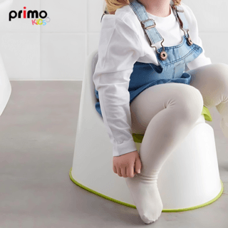 Primo Kids กระโถนนั่งเด็ก รุ่น 3WP05 ขนาด 27x36x28 ซม. สีขาว-เขียว