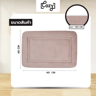 COZY พรมเช็ดเท้าเมมโมรี่โฟม รุ่น GEELIN-05 ขนาด 40x60x1.50 ซม. สีชมพู