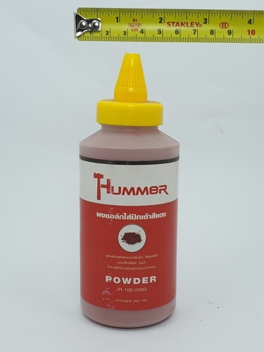 HUMMER ผงชอล์กสีแดง สำหรับใส่ปักเต้า ขนาด 200 กรัม รุ่น JR-100-200G