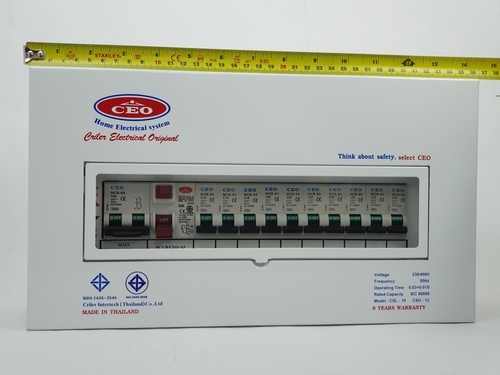 CEO เครื่องตัดไฟฟ้าอัตโนมัติ 10 ช่อง 63A กันดูด