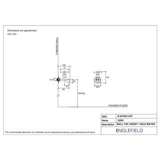 Englefield ก๊อกล้างพื้นปากสนาม รุ่น จีโร่ K-6279X-3-CP