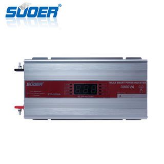 SUOER  เครื่องแปลงไฟ Modified wave Inverter 12V รุ่น STA-3000 W/A (มีหน้าจอ) สีน้ำตาล