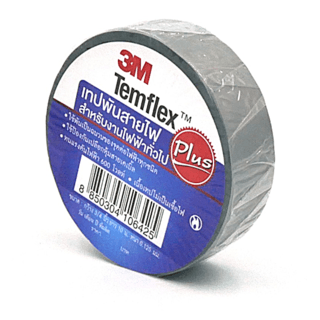 3M เทปพันสายไฟ 3/4นิ้วx10ฟุต #1512 รุ่น TEMFLEX PLUS สีเทา