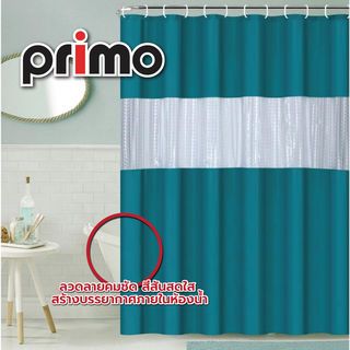 Primo ผ้าม่านห้องน้ำ PEVA รุ่น EDJJ09-GN ขนาด 180x200 ซม. สีเขียว