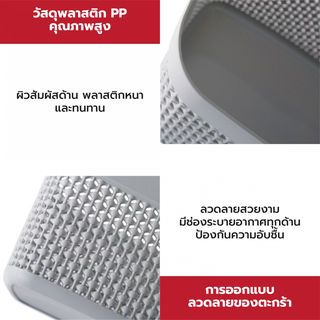 GOME ตะกร้าอเนกประสงค์ทรงเหลี่ยม รุ่น Woven 2287 ขนาด 14×18×9ซม. สีเทา