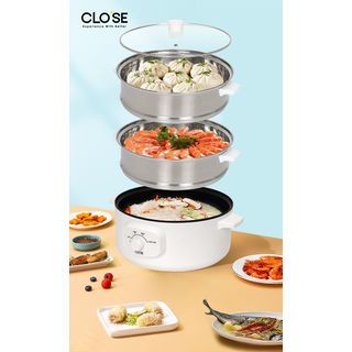 CLOSE หม้อนึ่งไฟฟ้า 3 ชั้น ขนาด 12 ลิตร 1350 วัตต์ รุ่น OT-S02 สีขาว