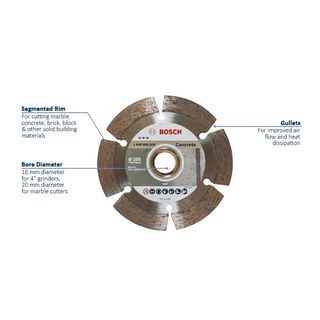 BOSCH ใบเพชร 4 คอนกรีต ตัดแห้ง #924