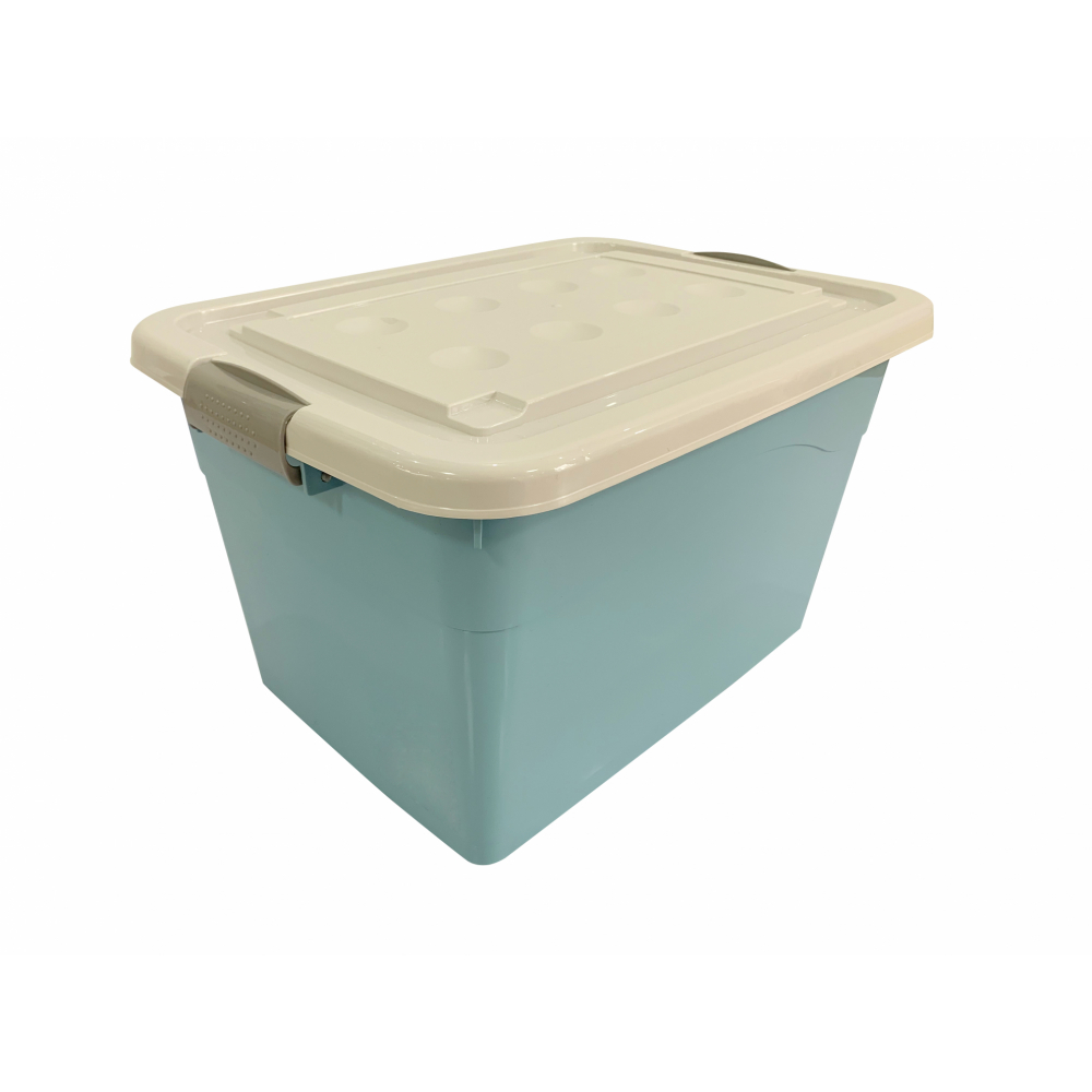 GOME กล่องพลาสติกมีล้อ 50 ลิตร รุ่น 2BEZ045-BL ขนาด 34.5x47x27ซม. สีฟ้า 