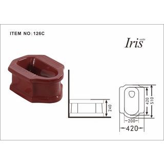 Iris นั่งยองฐานสูง รุ่น มอร์แกนIR-126C สีแดง