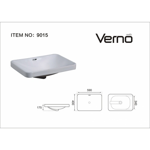 Verno อ่างล้างหน้าฝังบนเคาน์เตอร์ รุ่น เกรซ VN-9015