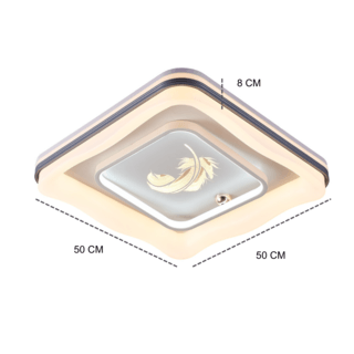 EILON โคมไฟเพดานอะคริลิคทรงสี่เหลี่ยม 80W*2 รุ่น EXDD-BCX1018/500 ปรับได้3 แสง