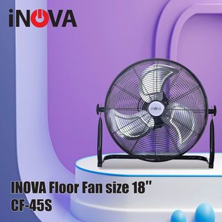 INOVA พัดลมอุตสาหกรรมตั้งพื้น ขนาด 18 นิ้ว รุ่น CF-45S สีดำ