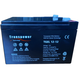 Transpower แบตเตอรี่ 12V 12A รุ่น TGEL12-12 สีดำ N.