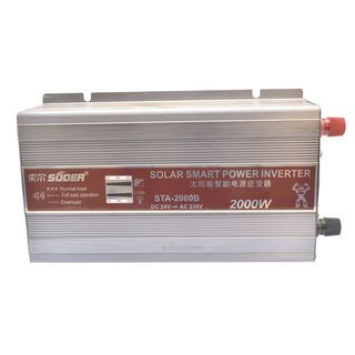 SUOER  เครื่องแปลงไฟ Modified wave  Inverter modified sine wave 24V รุ่น STA-2000 W/B