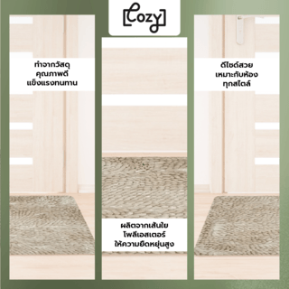 COZY พรมเช็ดเท้า 50x80x2ซม. รุ่น JS04 สีเบจ